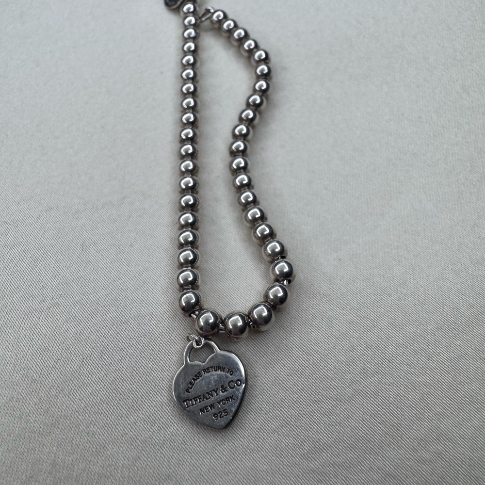 Tiffany & Co. Silver Heart Charm Bracelet